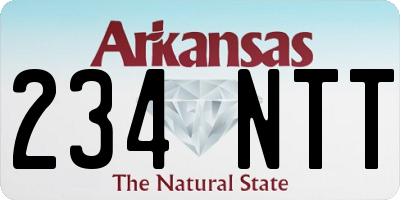 AR license plate 234NTT