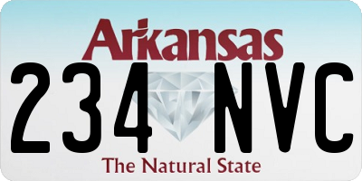 AR license plate 234NVC