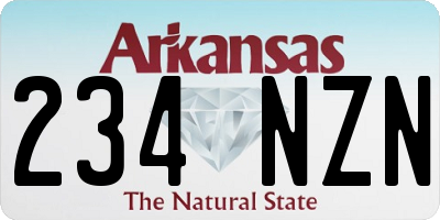 AR license plate 234NZN