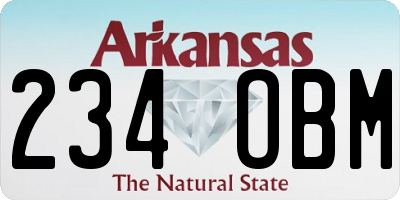 AR license plate 234OBM