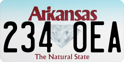 AR license plate 234OEA