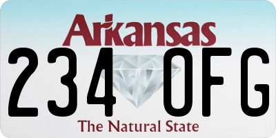 AR license plate 234OFG