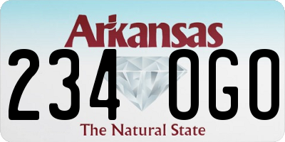 AR license plate 234OGO