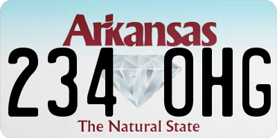 AR license plate 234OHG