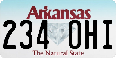 AR license plate 234OHI