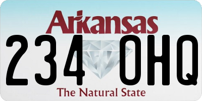 AR license plate 234OHQ
