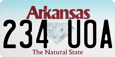 AR license plate 234UOA