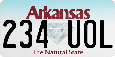 AR license plate 234UOL