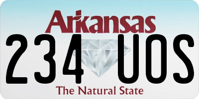 AR license plate 234UOS