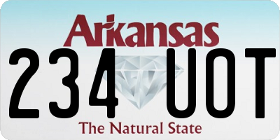 AR license plate 234UOT