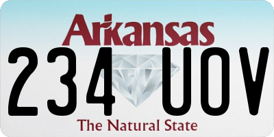 AR license plate 234UOV