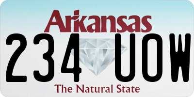 AR license plate 234UOW