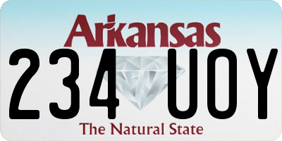 AR license plate 234UOY