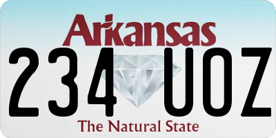 AR license plate 234UOZ