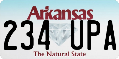AR license plate 234UPA