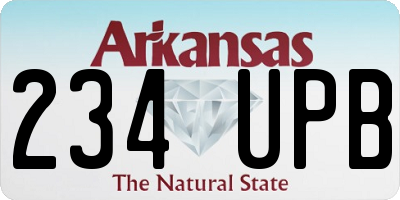 AR license plate 234UPB