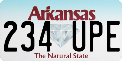 AR license plate 234UPE
