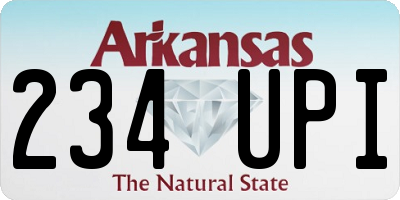 AR license plate 234UPI