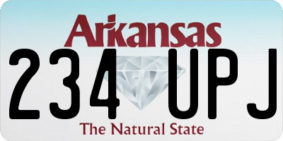 AR license plate 234UPJ