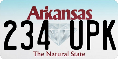 AR license plate 234UPK