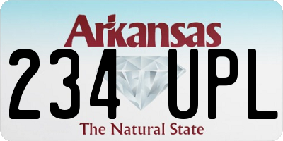 AR license plate 234UPL
