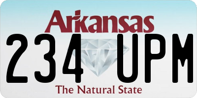 AR license plate 234UPM