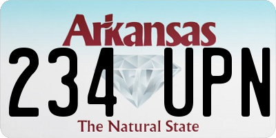 AR license plate 234UPN