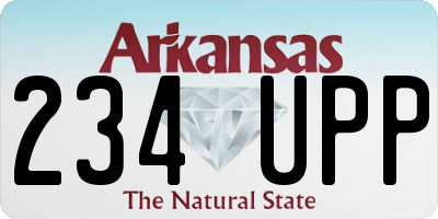 AR license plate 234UPP