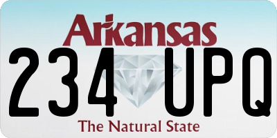 AR license plate 234UPQ