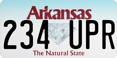 AR license plate 234UPR