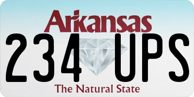 AR license plate 234UPS