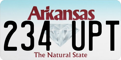 AR license plate 234UPT