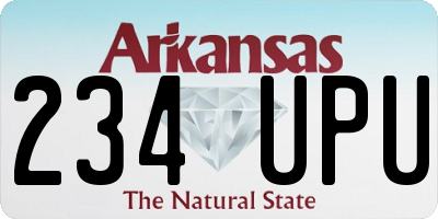 AR license plate 234UPU