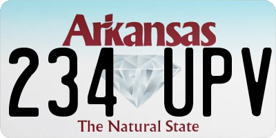 AR license plate 234UPV