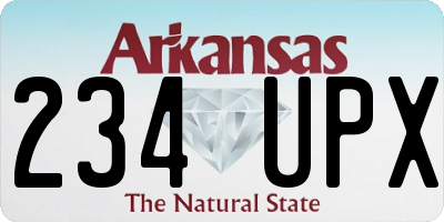 AR license plate 234UPX