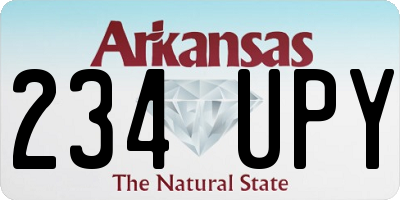 AR license plate 234UPY