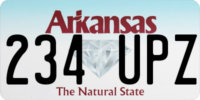 AR license plate 234UPZ
