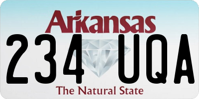 AR license plate 234UQA