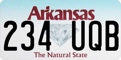 AR license plate 234UQB