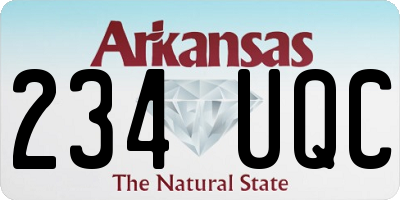 AR license plate 234UQC