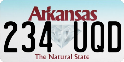 AR license plate 234UQD