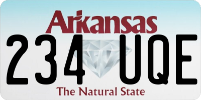 AR license plate 234UQE