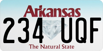 AR license plate 234UQF