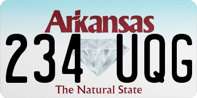 AR license plate 234UQG