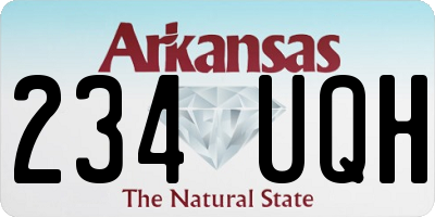 AR license plate 234UQH