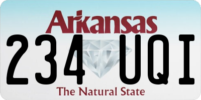 AR license plate 234UQI