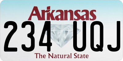 AR license plate 234UQJ