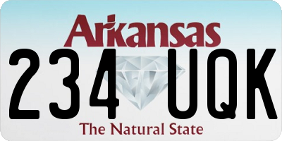 AR license plate 234UQK