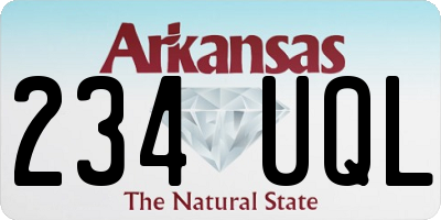 AR license plate 234UQL
