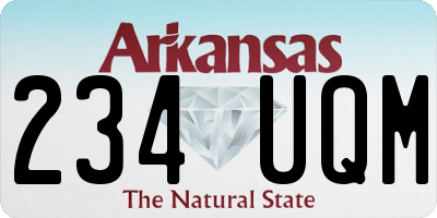 AR license plate 234UQM